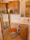 Downstairs Bathroom. Includes towels and other misc bathroom items.