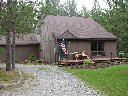 Front view of Wilderness Pines vacation home.